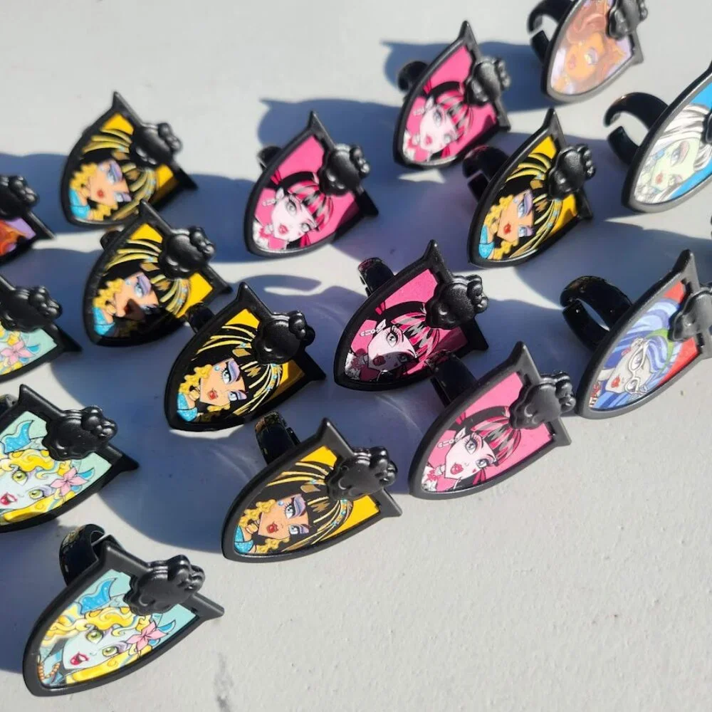 20 Monster High Deco Pac Cake Cupcake Toppers Plastic Rings Novelties 2011 Matte